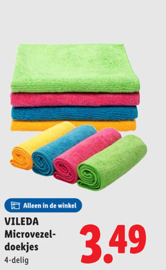  4 vileda microvezel doekjes delig 