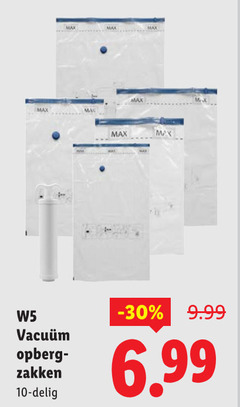  10 opberg zakken delig 