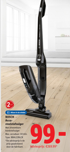  2 20 44 bosch serie jaar accu steelstofzuiger afneembare handstofzuiger accuduur min geadviseerd 