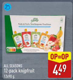  12 all seasons fruits sans sucres toegevoegde suikers alde nutri score contient des naturellement nature aanwezige natur pack knijpfruit 