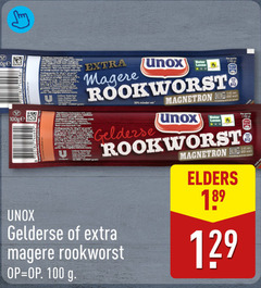  30 100 unox beter leven rookworst minder vet gelderse magnetron elders 