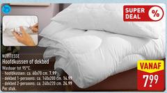  1 2 super deal novitesse hoofdkussen dekbed wasbaar ca. cm persoons stuk 