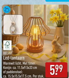  fsc www.fsc.org belavi led lantaarn warmwit licht timer konijn ca. cm paddenstoel stuk 