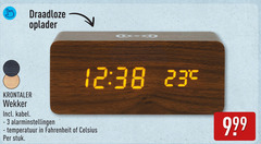  3 23 draadloze oplader 12 wekker kabel temperatuur fahrenheit celsius stuk 