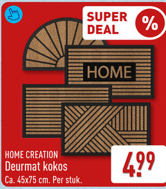 super deal home creation deurmat kokos ca. cm stuk 