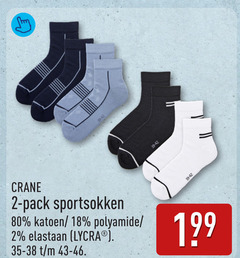  2 18 80 crane pack sportsokken katoen polyamide elastaan lycra 