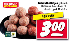 klik op dit plaatje voor een vergroting en voor vergelijkbare aanbiedingen gerelateerd aan
12 300 beter leven gehaktballetjes gekruid italiaans ham kaas chorizo pak stuks 12 300 beter leven gehaktballetjes gekruid italiaans ham kaas chorizo pak stuks