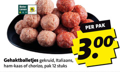 klik op dit plaatje voor een vergroting en voor vergelijkbare aanbiedingen gerelateerd aan
12 beter leven gehaktballetjes gekruid italiaans ham kaas chorizo pak stuks 12 beter leven gehaktballetjes gekruid italiaans ham kaas chorizo pak stuks
