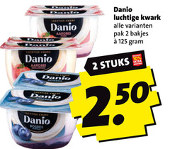  2 10 dani luchtige danio aardbei bosbes kwark pak bakjes stuks 