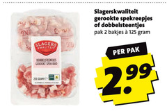  2 200 slagers dobbelsteentjes gerookt spek quo slagerskwaliteit gerookte spekreepjes pak bakjes 