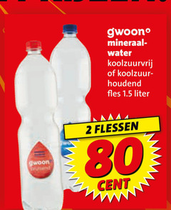  2 80 gwoon mineraal water koolzuurvrij houdend fles liter flessen cent 