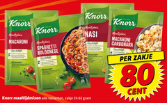  80 100 300 knorr maaltijdmix macaroni belofte personen spaghetti bolognese nasi maaltijdmixen zakje carbonara cent 