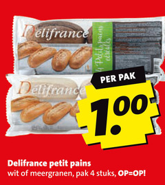  4 delifrance petit pains pak wit meergranen stuks 