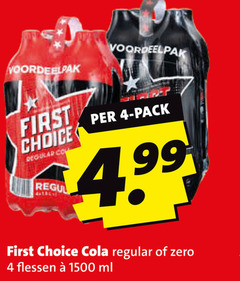  4 1500 choice pack regular cola zero flessen ml 