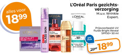 50 l revitalift glass skin paris gezichts loreal verzorging wrinkle expert bright reveal le stuk uv fluide spf50 ml 