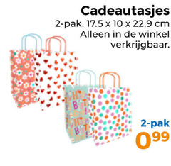  2 10 cadeautasjes pak cm 