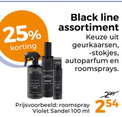  25 100 black line assortiment geurkaarsen stokjes roomsprays roomspray violet ml 
