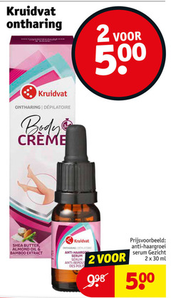  2 30 500 kruidvat ontharing depilatoire body creme butter almond oil bamboo extract anti serum des polis haargroei gezicht ml 