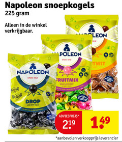  31 219 225 napoleon snoepkogels fruitmix drop harde zen zout 
