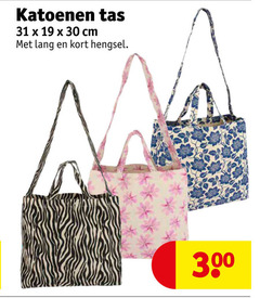  19 30 31 katoenen tas cm lang kort hengsel 