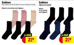  3 sokken dames 35 42 heren 46 pak 