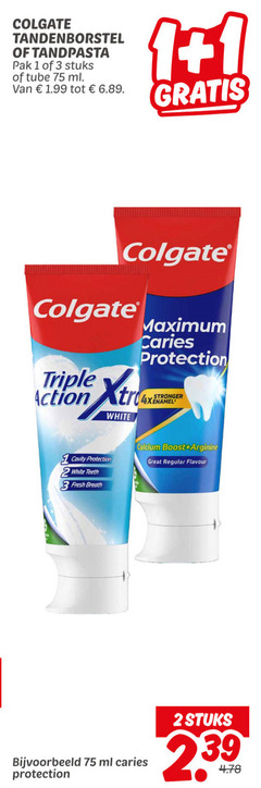 klik op dit plaatje voor een vergroting en voor vergelijkbare aanbiedingen gerelateerd aan
1 2 3 colgate tandenborstel tandpasta pak stuks tube ml caries protection triple action white fresh breath calcium boost arginine regular flavour 1 2 3 colgate tandenborstel tandpasta pak stuks tube ml caries protection triple action white fresh breath calcium boost arginine regular flavour