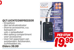  150 luchtcompressor draadloos led drukindicator accessoires o.a. usb oplaadkabel opberg compartiment oppompen autobanden fietsbanden luchtbedden elders and cordless air compressor bike pump comfort psi designed for stuk 19 99 
