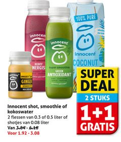 klik op dit plaatje voor een vergroting en voor vergelijkbare aanbiedingen gerelateerd aan
1 2 100 refreshing new innocent berry with vitamins super smoothie stra`wberry sugar ginger vitamin cd hot coconut antioxidant kiwi cucumber apple shot kokoswater flessen liter shotjes deal stuks 1 2 100 refreshing new innocent berry with vitamins super smoothie stra`wberry sugar ginger vitamin cd hot coconut antioxidant kiwi cucumber apple shot kokoswater flessen liter shotjes deal stuks