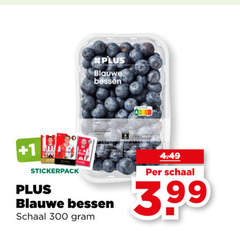  300 blauwe bessen 1 stickerpack schaal 