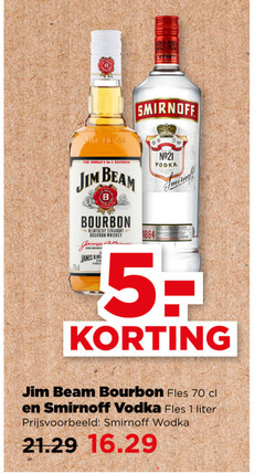  1 5 1864 jim bourbon beam b kentucky straight whiskey janes smirnoff vodka fles liter wodka 