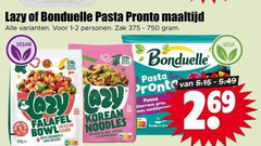  12 42 lazy bonduelle pasta pronto maaltijd 1-2 personen zak vega falafel mexican with coriander lime dressing korean noodles kale beans penne mes roads 