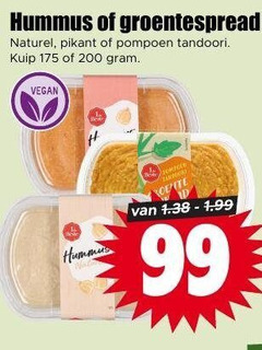  99 200 hummus naturel pikant pompoen tandoori kuip 