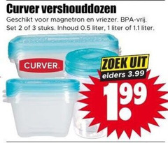  1 2 3 curver vershouddozen magnetron vriezer vrij stuks inhoud liter 1.1 zoek elders 3.99 