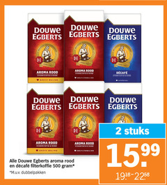  douwe egberts koffie 2 7 500 meester joure aroma rood evenwichtig rond grove maling snelfiltermaling cafeinevrij joline koffiebranders filterkoffie m.u.v dubbelpakken stuks 
