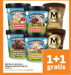  1 3 brownies cookie dough magnum strawberry cheesecake baked chocolate vanilla ice creams with brownie pierce chunks double gold caramel jerry track fudge cream pieces chip pints ml diepvries varieeren 