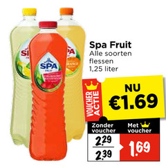  spa fruit soorten flessen 1 25 liter voucher 69 