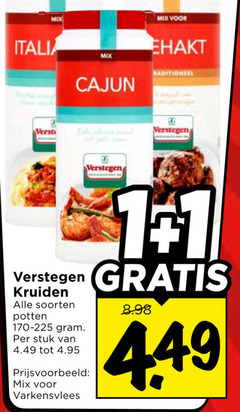  1 mix italia cajun gehakt verstegen kruiden soorten potten stuk varkensvlees 