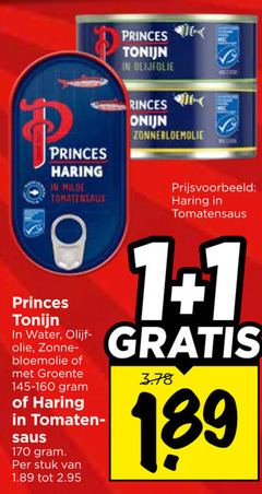  1 princes haring milde tomatensaus tonijn olijfolie konijn zonnebloemolie water olijf olie zonne groente tomaten saus stuk 