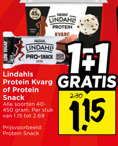  1 45 450 sugar nestle lindahls protein kvarg pro snack high soorten 40- stuk 