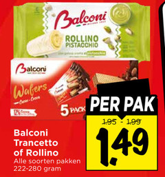  5 balconi wafers co groep rollino pack trancetto soorten pakken pak 