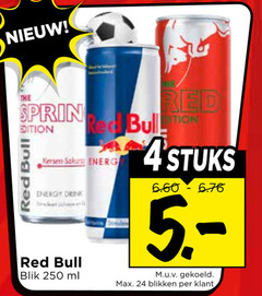  red bull energiedrank 4 24 250 sprinklin edition kersen energy drink blik ml stuks gekoeld blikken 