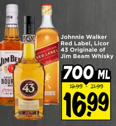 700 jim be white licor johnnie walker red label originale beam whisky ml 