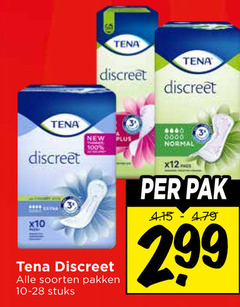  100 tena discreet new soorten pakken stuks normal pak 