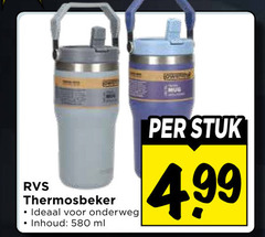  thermomokken mug rvs thermosbeker onderweg inhoud ml stuk 