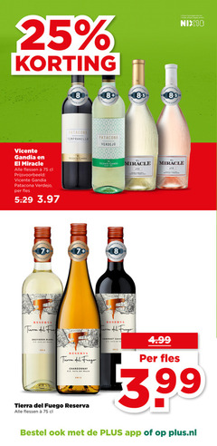  rode wijn rose witte 8 25 vicente gandia miracle flessen fles tempranillo jaar alcohol nix18 7 reserva tierra sauvignon blanc 0.0 maule chile fuego chardonnay cabernet 3.99 plus.nl 