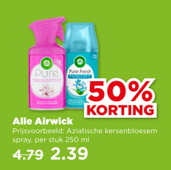  24 50 250 fresh odeurs airwick aziatische kersenbloesem spray stuk ml 