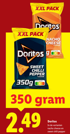  doritos chips 9 350 xxl pack nacho cheese flavour sweet chilli pepper nutri score chili 