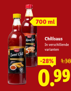  700 ml hot chilisaus sweet chili 