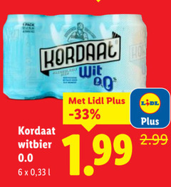  kordaat witbier 6 90 pack wit 0.0 33 
