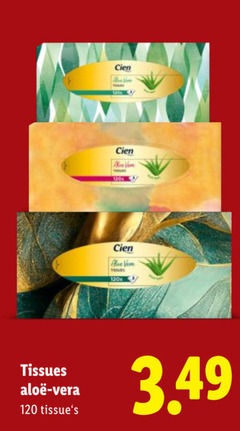  120 cien tissues vera aloe 